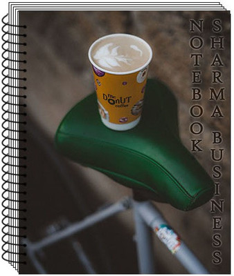 SHARMA BUSINESS Big A4 Spiral Unruled Notebook, 75 GSM Paper, Set of 1(Ice Coffe) A4 Notebook Unruled 200 Pages(White)