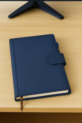 GetGoods Notebook A5 Diary ruled 300 Pages(Blue)