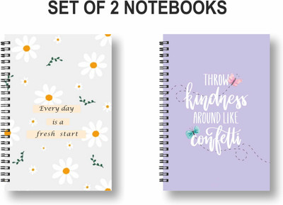 ROT RIX Notebook A5 Diary Ruled 144 Pages(Multicolor, Pack of 2)