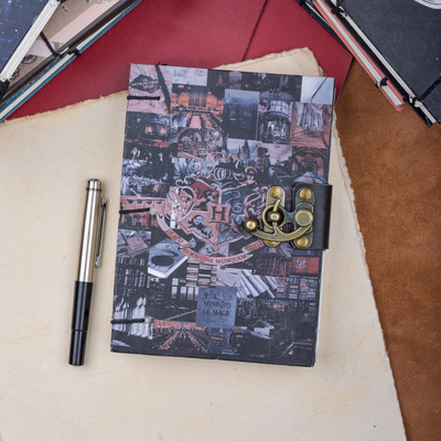 Design Dimension Handicraft Beautifully designed diary Notebook With Lock Clasp For Gift 5*7 A5 Diary Unruled 200 Pages(Multicolor)
