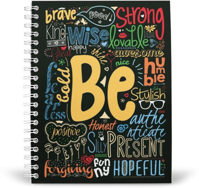 PurpleBees Be BRAVE Quotes Diary A5 | Motivational Diary A5 Diary Unruled 160 Pages(Multicolor)