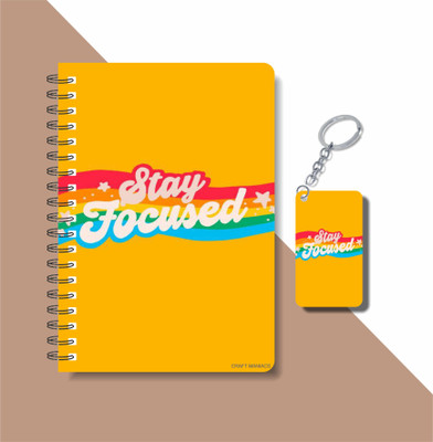craft maniacs POSTERS 2023 DIARY & KEYCHAIN A5 Notebook RULED 120 Pages(Multicolor)