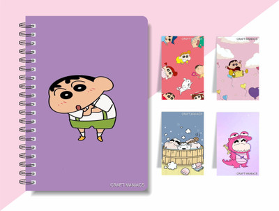 craft maniacs SHINCHAN 2023 NOTEBOOK COLLECTION A5 Diary RULED 160 Pages(White)