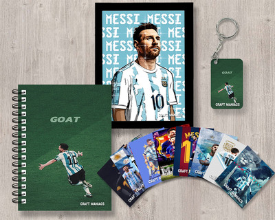 craft maniacs FOOTBALLER GIFTING COMBO A5 Notebook RULED 120 Pages(Multicolor)