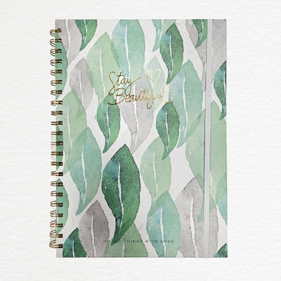 BELLYPIG LEAF A4 Notebook Yes 140 Pages(Green)