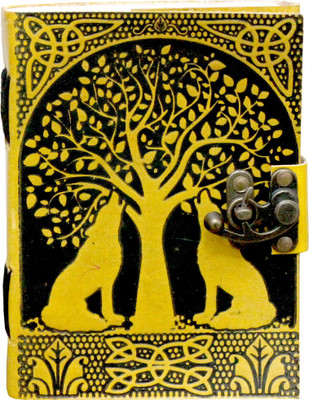 Anshika International diary A5 Notebook unruling 100 Pages(yellow & black)