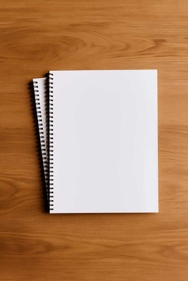 Progetter Plain unruled Spiiral Notebook A4 Notebook Unruled 200 Pages(White, Pack of 2)