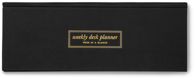 7mm Between the Lines Weekly Desk Planner Black | Notepad | Undated Weekly Desk Planner Assorted Planner/Organizer Undated 60 Pages(Charcoal)