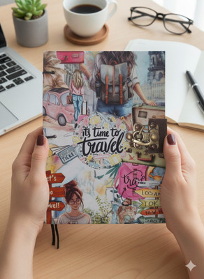 AMAN HANDICRAFT Handmade Dairy A5 Diary Unruled 200 Pages(Multicolor)