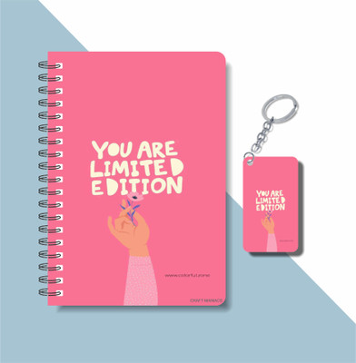 craft maniacs POSTERS 2023 DIARY & KEYCHAIN A5 Diary RULED 120 Pages(Multicolor)