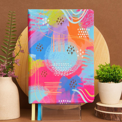 Doodle Soft Foam Padded Undated A5 Notebook Ruled 160 Pages(Wishing Wave)
