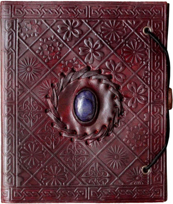 Anshika International genuine leather handmade notebook diary A5 Diary unruled 100 Pages(Brown)