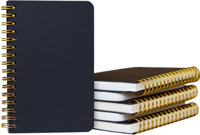 INNAXA Pocket Notebook with a Black cover For Writing Personal,Office Use Pocket-size Notebook Blank 120 Pages(Black, Pack of 6)