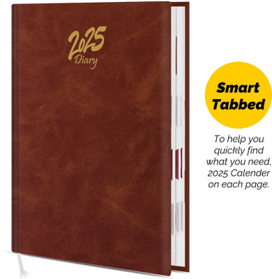 More Choice B5 Hardbound Dated diary 2025 with Laminated cover B5 Diary Single Rule 366 Pages(Multicolor)
