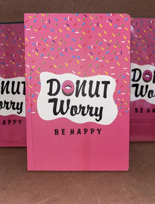 cherished Donut Worry A5 Diary Ruled 100 Pages(Pink)