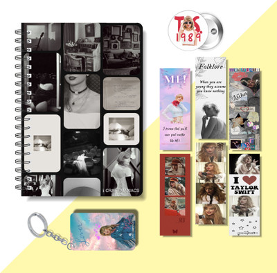 craft maniacs 2023 TAYLOR DIARY + THREE FREEBIE COLLECTION A5 Notebook RULED 160 Pages(Multicolor, Pack of 4)