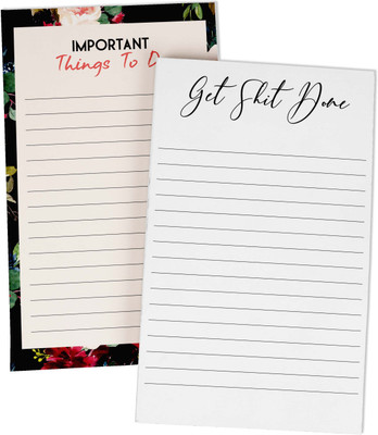 Inkdotpot Daily Planner A5 Planner Unruled 50 Pages(Black, Pack of 2)