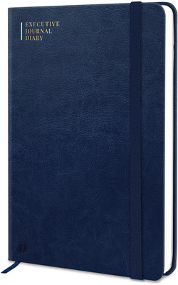 Jhingalala Leather Notebook Diary with Elastic Lock I Executive Notebook Journal Diary A5 Diary Ruled 192 Pages(Blue)