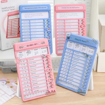Tera13 Portable Self-Discipline 1 Chore Chart Board 15Blank Papers with 1 Sticker Sheet Regular Planner/Organizer Ruled 15 Pages(Random Colour, Pink, Blue)