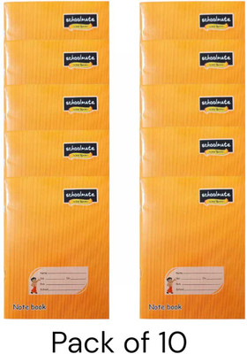 SAHIR Student Collection Regular Notebook Single ruled , Four line and 1 cm square 120 Pages(Brown, Pack of 10)