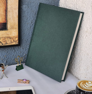 TORTUGA HARDBOUND notebook A5 size, 120 gsm , Diary ,sketchbook, journal, A5 Notebook Unruled 152 Pages(Bottle Green)