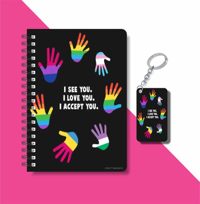 craft maniacs PRIDE A5 Notebook RULED 160 Pages(Black)