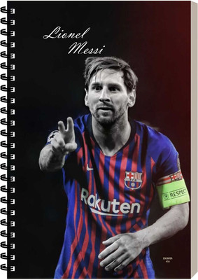 ESCAPER Football Player Lionel Messi Diary, Spiral Ruled Notebook, Notepad A5 Diary Ruled 160 Pages(Lionel Messi)