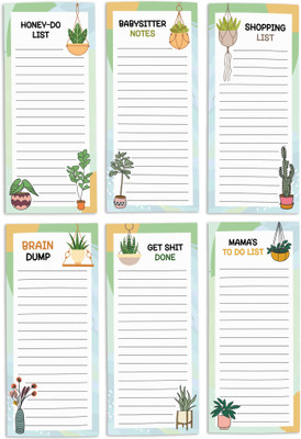 Inkdotpot Notepad Regular Note Pad Unruled 6 Pages(Mint Green, Pack of 6)