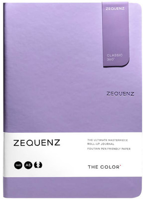 Zequenz A5 Size 14.8x21cm Color Series 80gsm Cream Coloured Paper 360 Degree Flexible A5 Notebook Squared 200 Pages(Purple)