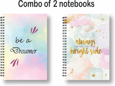 ROT RIX combo of 2 Notebooks A5 Diary Unruled 144 Pages(Multicolor, Pack of 2)