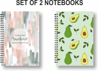 ROT RIX Notebook A5 Diary Unruled 144 Pages(Multicolor, Pack of 2)