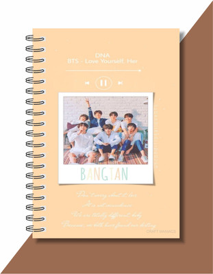 craft maniacs BTS DIARY A5 Diary RULED 160 Pages(Multicolor)
