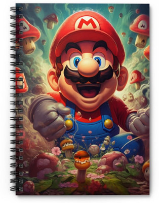 craft maniacs MARIO 2024 A5 Notebook RULED 160 Pages(Black)