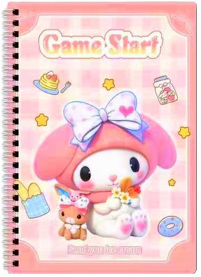 AuM Cute Bunny Theme Diary Notebook for Students Kids Birthday Return Gift Party Regular Diary Rulled 40 Pages(Peach)