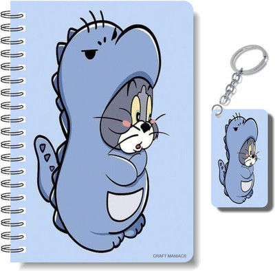 craft maniacs TOM & JERRY A5 Notebook RULED 160 Pages(Red)