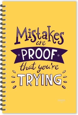 SADAFAL Mistakes are proof that you are trying Motivational Quotes Diary A5 Diary Ruled 160 Pages(Multicolor)