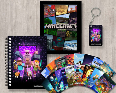 craft maniacs MINECRAFT GIFTING COMBO A5 Diary RULED 120 Pages(Green)