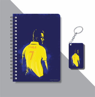 craft maniacs THALA DHONI 2024 NOTEBOOK COLLECTION A5 Diary RULED 160 Pages(Red)