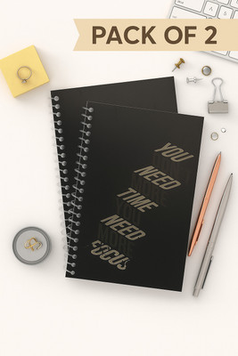GARGANDASSOCI SPECTRUM A5 Diary PLAIN AND UNRULLED 150 Pages(Black, Pack of 2)