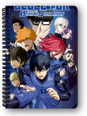 Goku Ki Dukan Blue Lock Anime Notebook |Free Stickers A5 Diary Unruled 150 Pages(Mulitcolour)