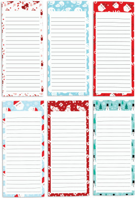 Inkdotpot Notepad Regular Note Pad Unruled 6 Pages(Red, Pack of 6)