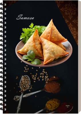 ESCAPER Samosa Food Diary, Executive Notepad, Personal Notebook A5 Diary Ruled 160 Pages(Samosa)