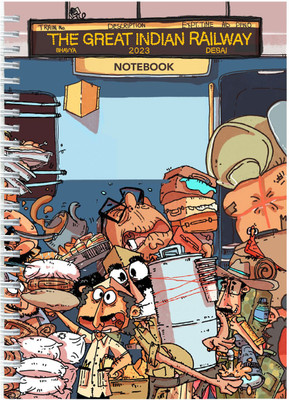 Happywagon The Great Indian Railway - White A5 Notebook Ruled 70 Pages(Multicolor)