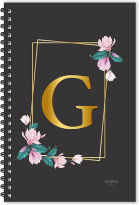 ESCAPER G letter diary (Ruled - A5), G initial Diary, G alphabet Notebook A5 Diary Ruled 160 Pages(MulticolorG)