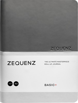 Zequenz A6 Size 10.5x14cm Basic Plus Series 70gsm 360 Degree Flexible Handmade A6 Notebook Blank + Ruled 200 Pages(Grey/White)