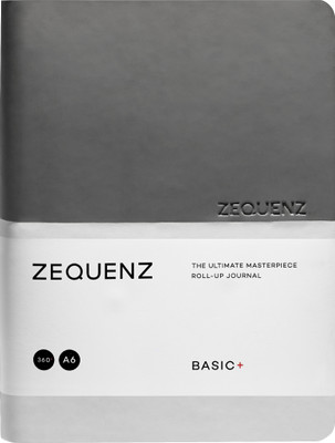 Zequenz A6 Size 10.5x14cm Basic Plus Series 70gsm 360 Degree Flexible Handmade A6 Notebook Blank + Ruled 200 Pages(Grey/White)