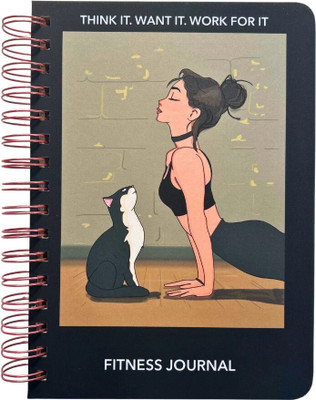 Bop Canvases Fitness Diary A5 Diary Printed 180 Pages(Multicolor)