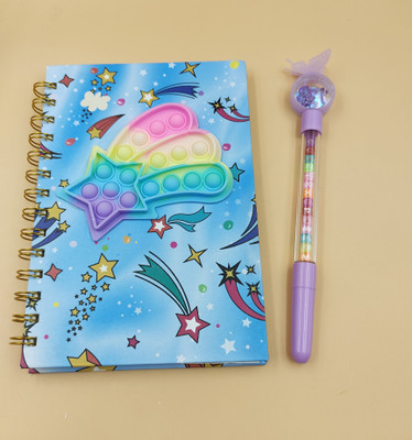 Paper Bear POP IT Spiral Dairy A4 Diary ruled 80 Pages(Light Blue)