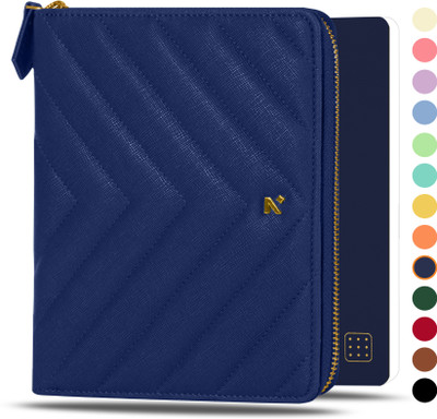 NEORAH B6 Notebook Sleeve with Compendium+Dotgrid Journal |Faux Leather Sleeve+Penloop B5 Journal ‎Dotted 160 Pages(Dark Blue)