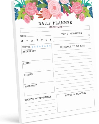 Inkdotpot Daily Planner A5 Planner Unruled 50 Pages(White)